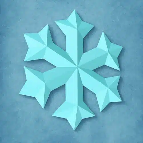 Papercraft gratis de copo de nieve en origami