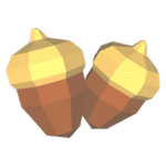 Papercraft gratuit de glands en origami 3D