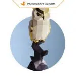 papercraft hiboux origami papier 3D