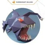 Papercraft poisson-lanterne origami papier 3D