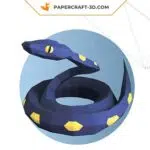 Papercraft serpente pitone vipera in origami