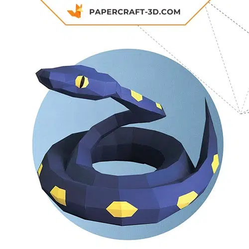 Papercraft serpent python viper en origami