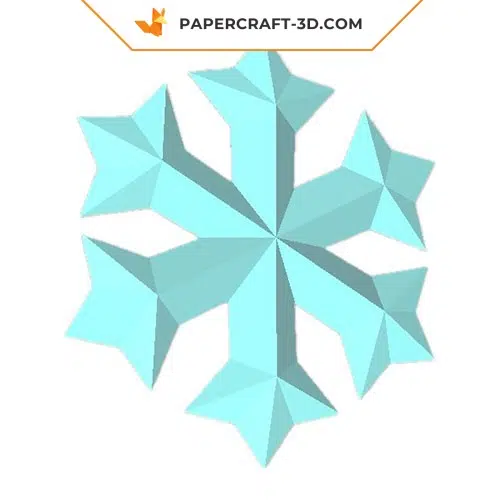 Papercraft gratuit de flocon en origami