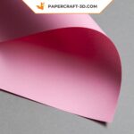 Papercraft carta rosa A4 origami