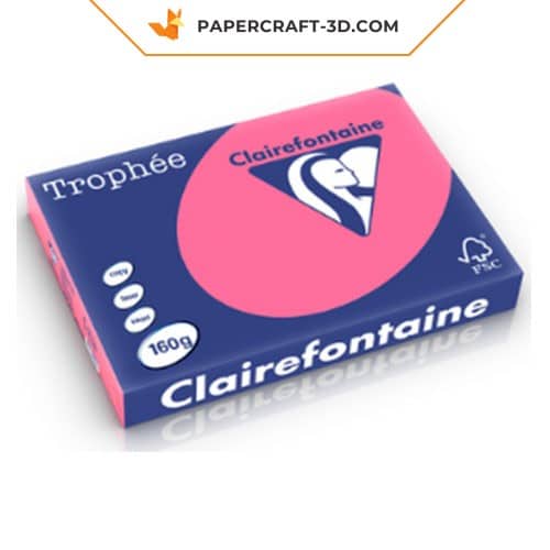 Papercraft pink fuchsia paper 160g A4 - Origami cardstock