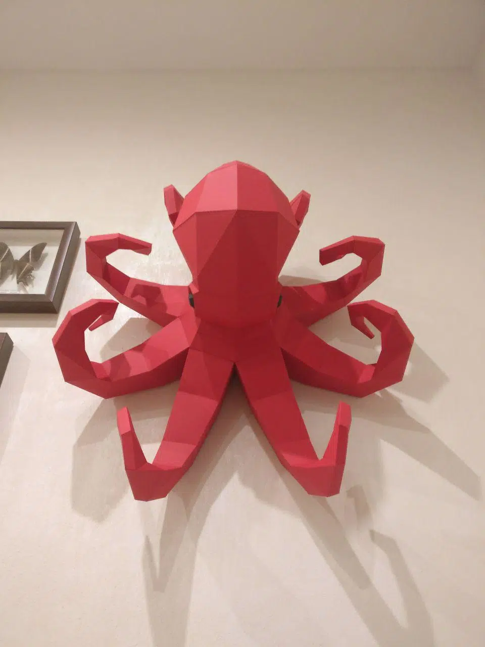 Grote octopus muurdecoratie in origami 3D, weergave 6