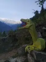 Papercraft cabeza de raptor Jurassic Park en origami
