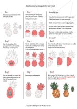 Papercraft pineapple in 3D origami