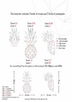 Papercraft pineapple in 3D origami