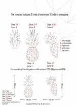 Papercraft gouden ananas in origami 3D, weergave 15