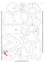 Papercraft raptor head Jurassic Park in origami