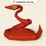 Papercraft free snake in 3D origami