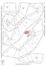 Papercraft T-Rex dinosaur head in 3D origami