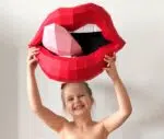 Rolling Stones-lippen papercraft 3D, weergave 10