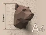Papercraft tête d'ours en origami