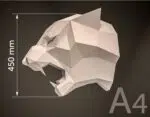 Tijger-trofee papercraft 3D, weergave 7