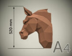 Papercraft tête de cheval en origami