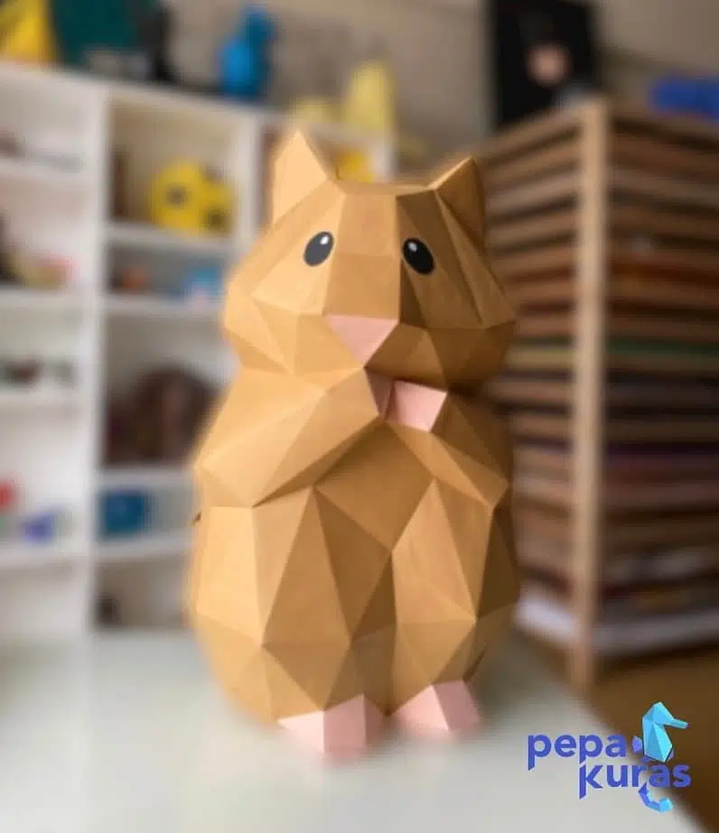 Hamster papercraft 3D, weergave 2