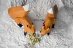 Rode eekhoorns duo 3D papercraft, 3D-model