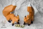 Rode eekhoorns duo 3D papercraft, weergave 6