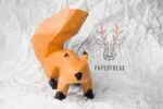 Eekhoorn Low Poly papercraft 3D, weergave 8