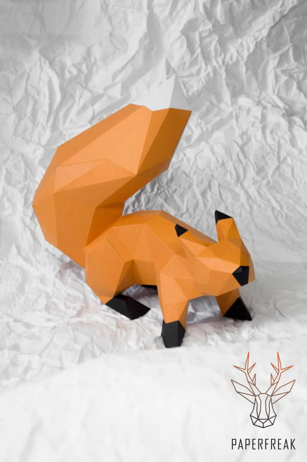 Eekhoorn Low Poly papercraft 3D, 3D-model