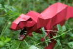 Papercraft de dinossauros em origami 3D