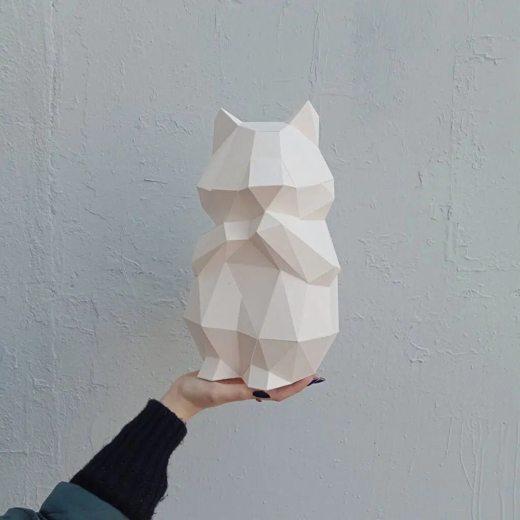 Hamster papercraft 3D, weergave 3