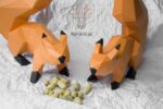 Papercraft squirrel in 3D origami
