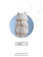 Papercraft de hamster en origami 3D