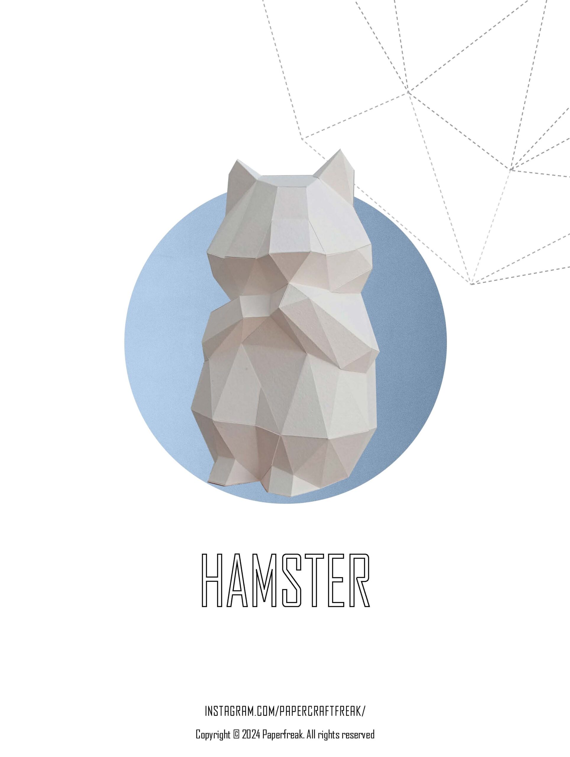Papercraft de hamster en origami 3D Papercraft de hamster en origami 3D