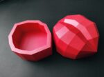 Papercraft heart and lips boxes in 3D origami