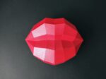 Papercraft heart and lips boxes in 3D origami