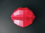 3D origami dozen hart en lippen, weergave 10