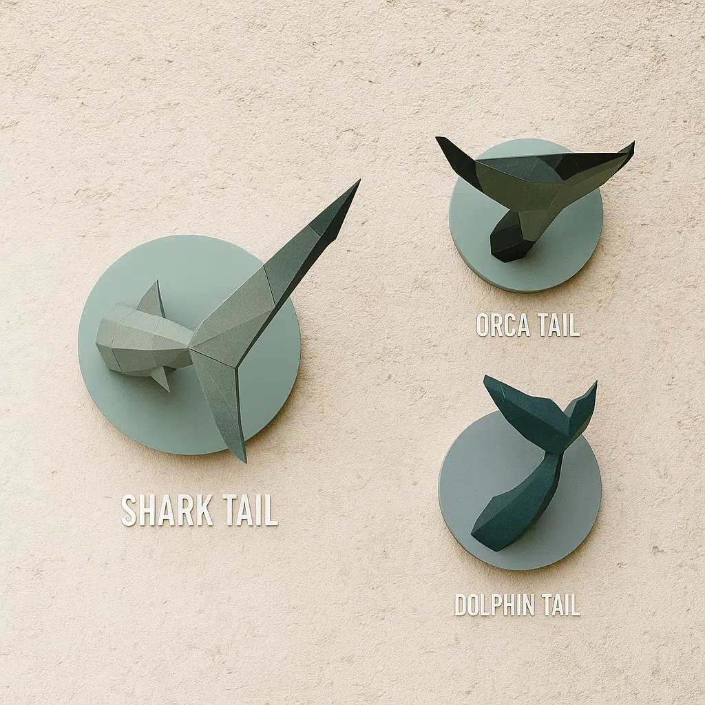 Papercraft de queue de poisson en origami 3D