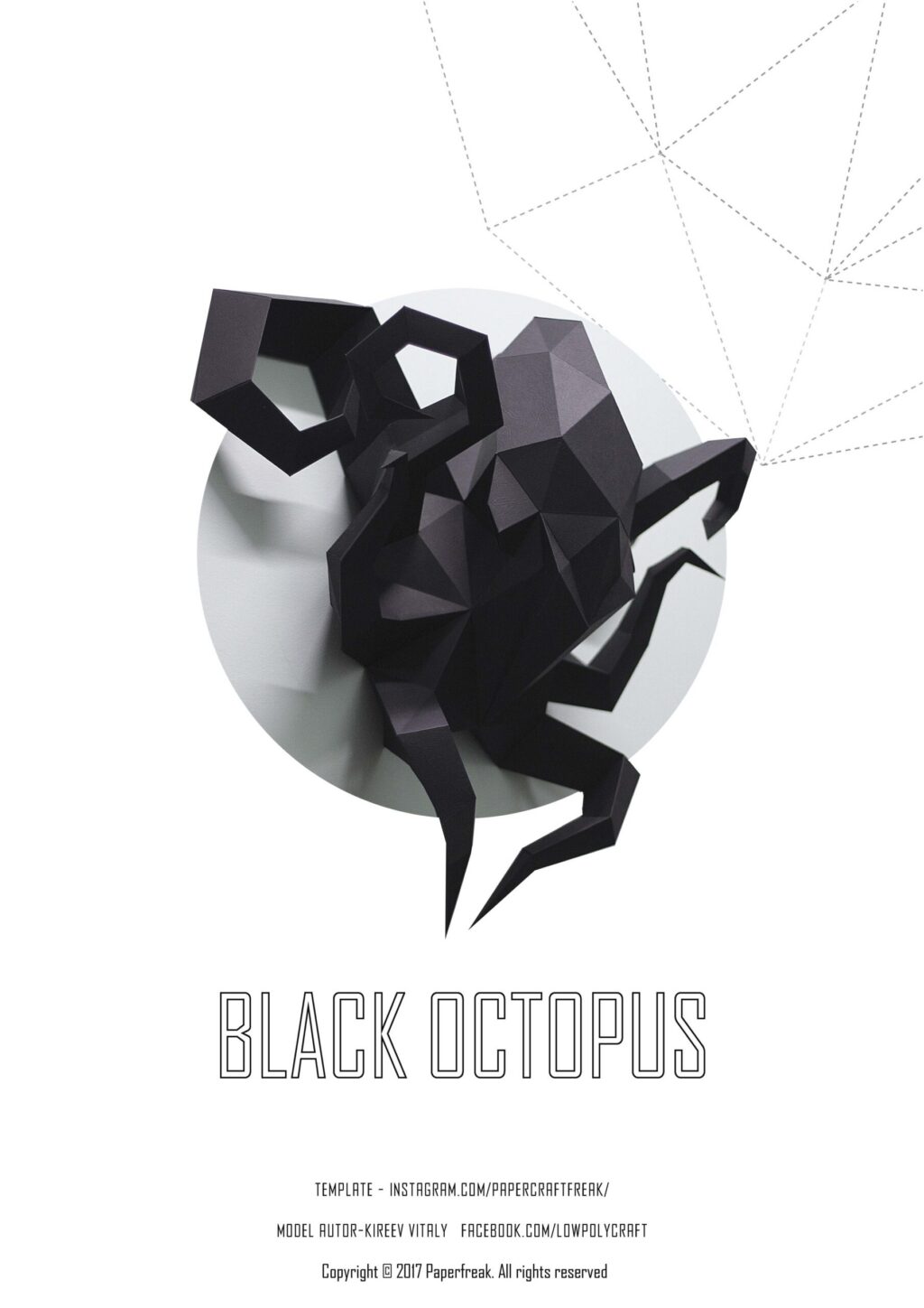 Origami Papercraft Kraken Octopus