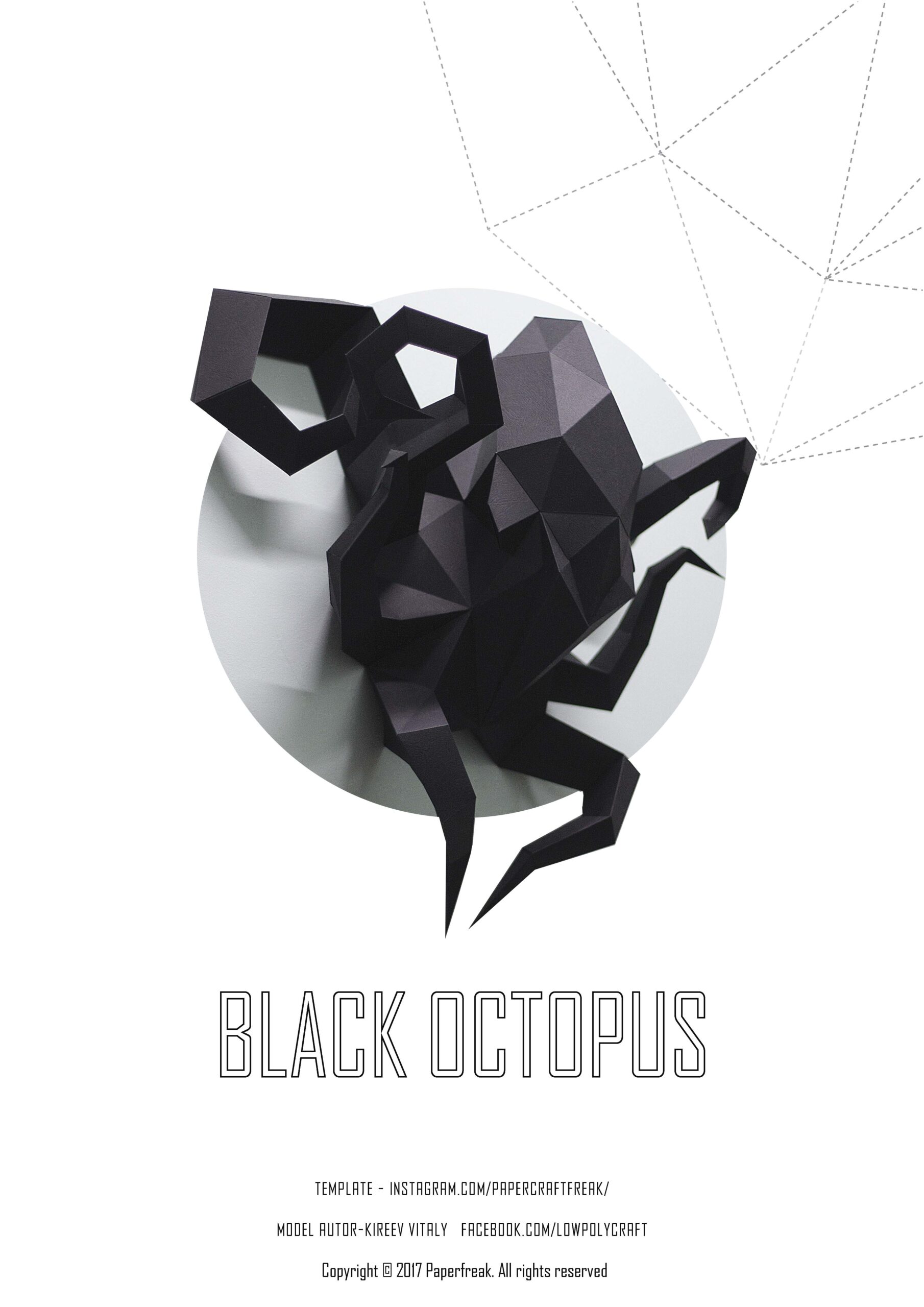 Papercraft Kraken octopus in origami Papercraft Kraken octopus in origami