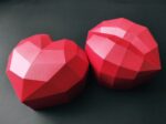 Papercraft heart and lips boxes in 3D origami