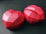 3D origami dozen hart en lippen, weergave 2