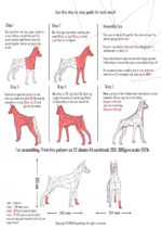 Papercraft of doberman in origami