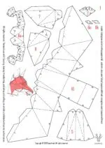 Papercraft of doberman in origami