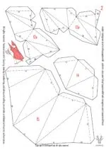 Papercraft of doberman in origami