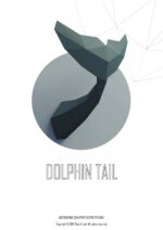 Papercraft de cauda de peixe em origami 3D