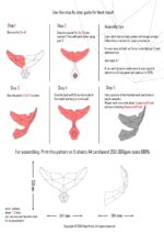 Papercraft de cauda de peixe em origami 3D