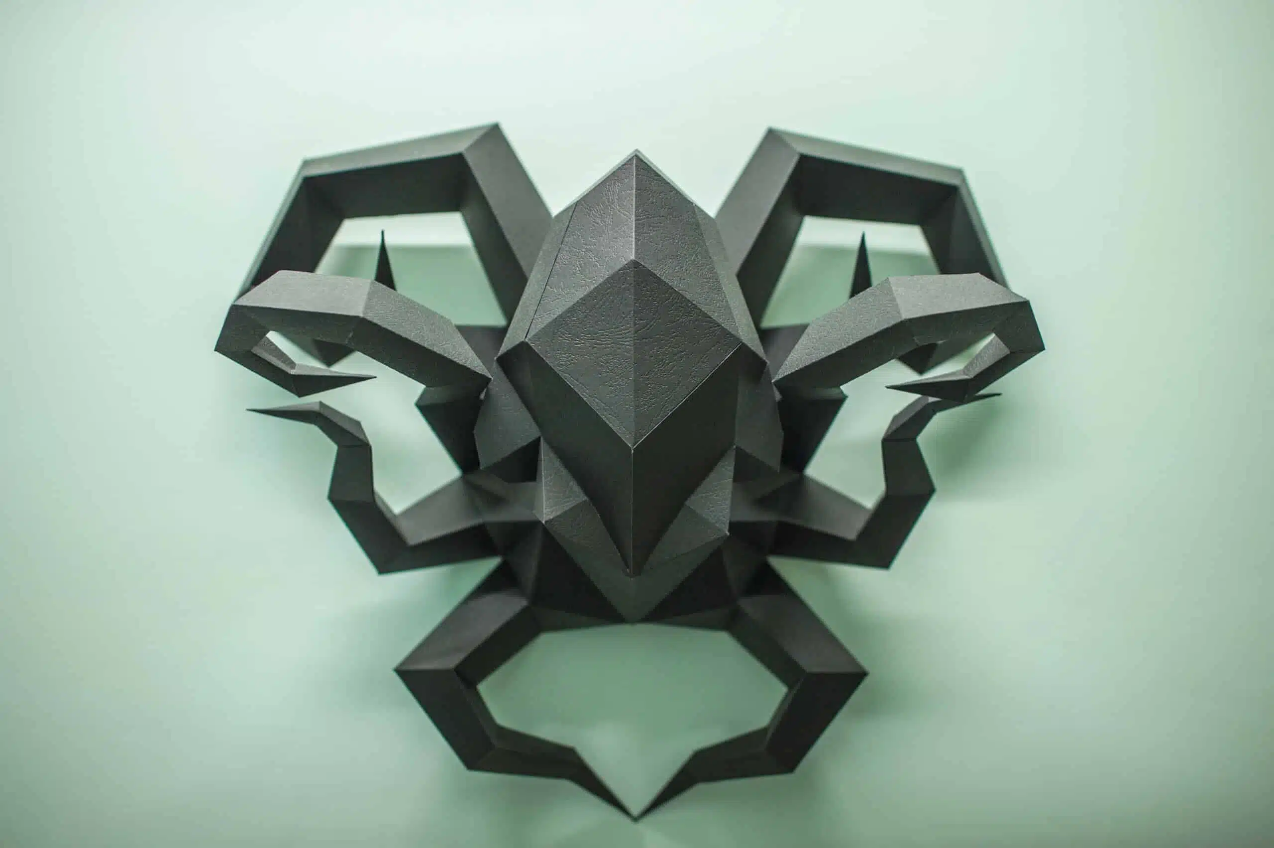 Papercraft Kraken-Oktopus aus Origami, 3D-Modell