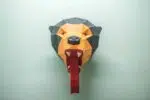 Origami 3D hoofd Maleise beer, weergave 2