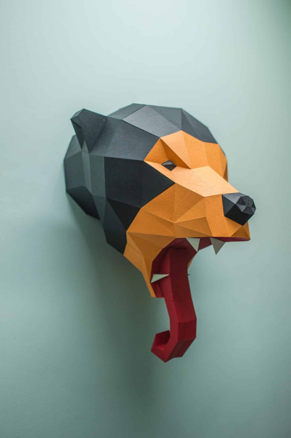 Papercraft cabeça de urso-malaio em origami
