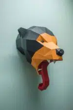 Origami 3D pakket zeldzame dieren, weergave 3