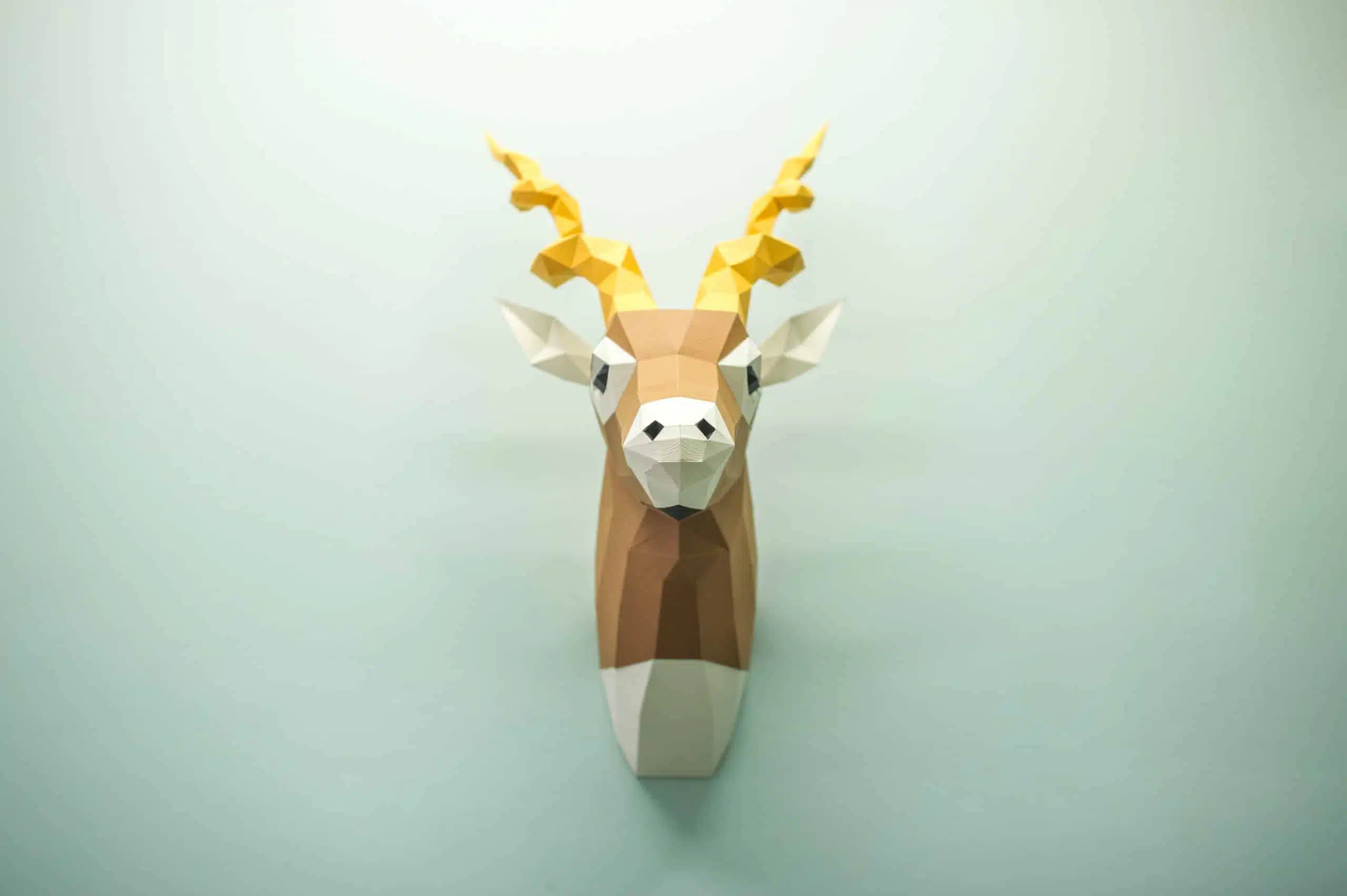 Origami 3D - Kop van zwartbuikantilope, weergave 2
