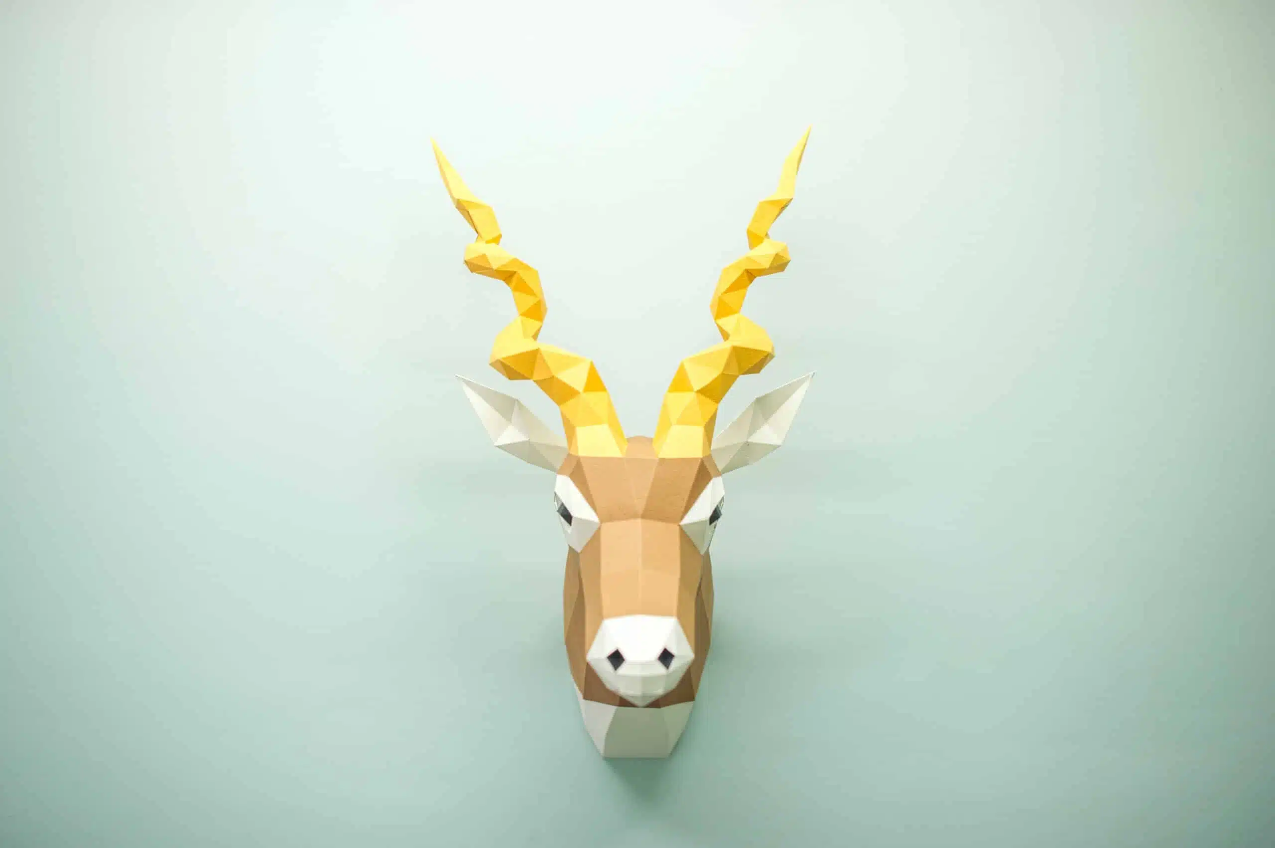 Origami 3D - Kop van zwartbuikantilope, weergave 5
